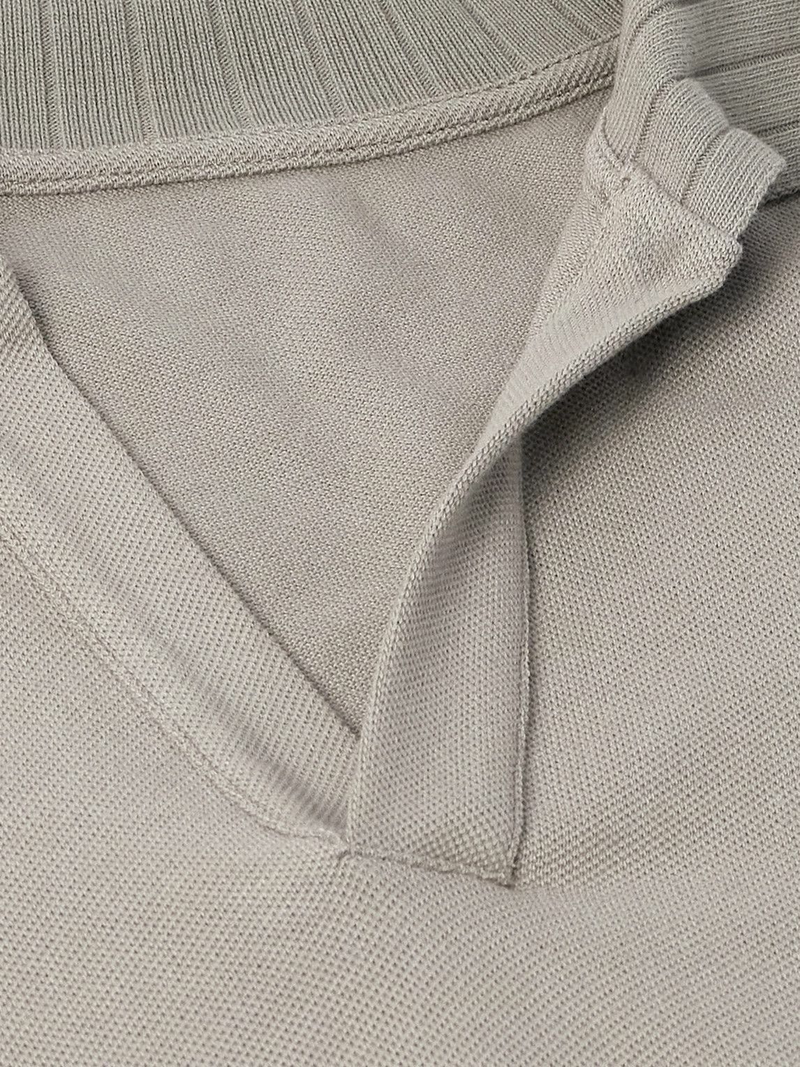 Stòffa - Cotton-Piqué Polo Shirt - Brown
