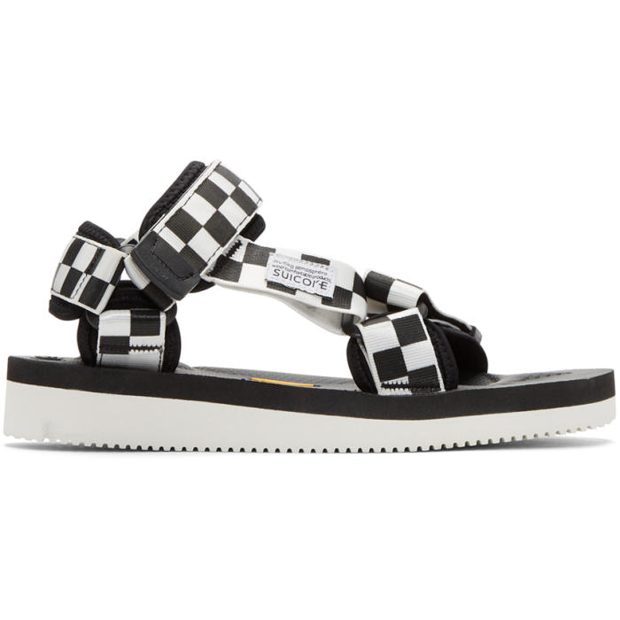 Suicoke Black and White Depa V2 Sandals Suicoke