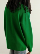 LOEWE - Logo-Embossed Wool-Blend Sweater - Green