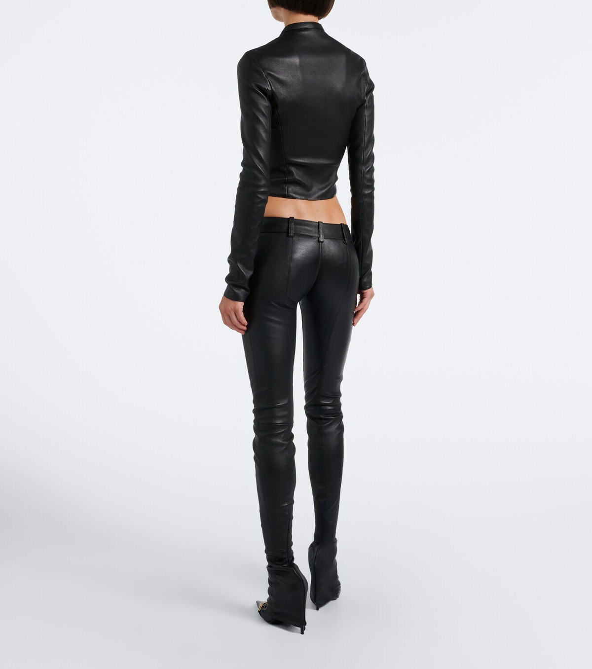 Gucci Leather slim pants