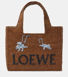 Loewe x Suna Fujita Font Small raffia tote bag