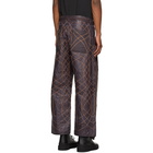 Craig Green Burgundy Embroidered Swirl Trousers