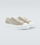 Givenchy City suede-trimmed canvas sneakers