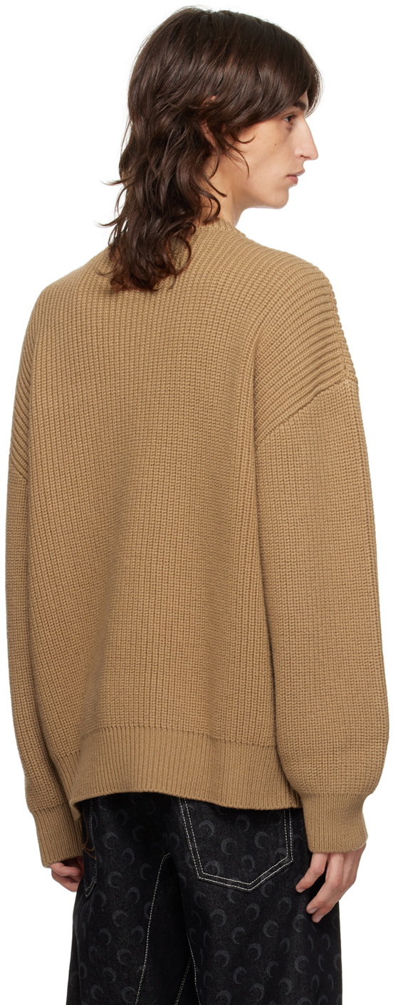 Marine Serre Tan MS Crewneck Sweater