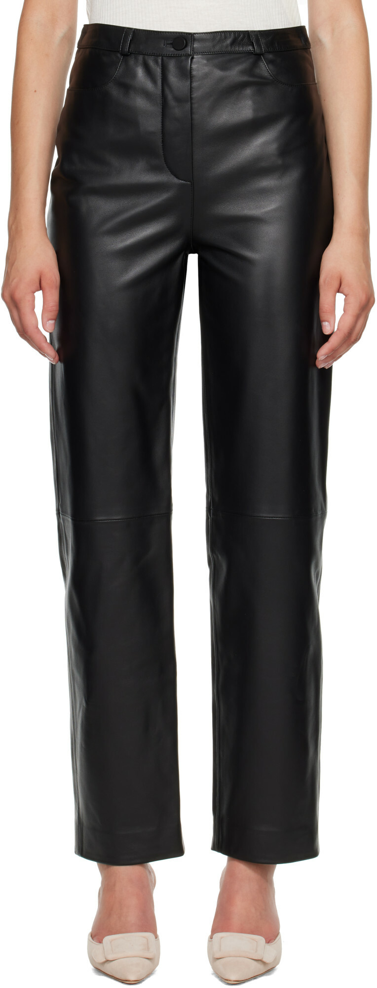 Loulou de Saison Black COBE LDS Leather Trousers