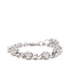Alexander McQueen Men's Skull Chain Bracelet in Palladium 