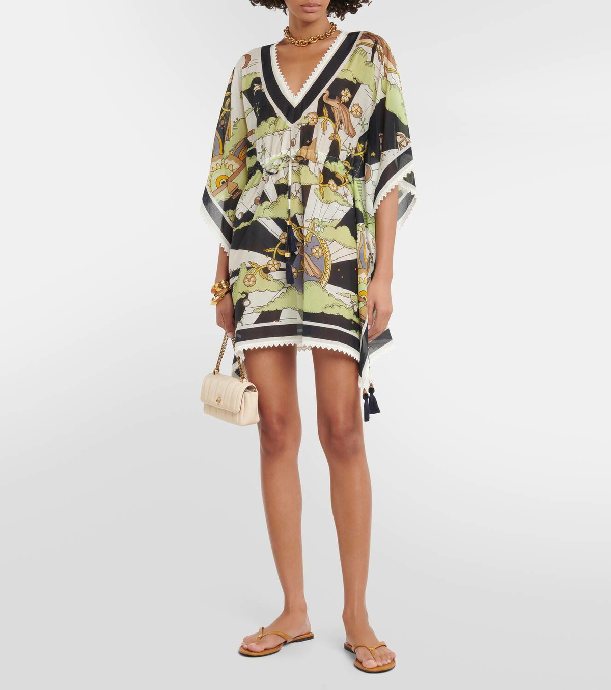 【送料 関税込】Tory Burch Printed silk and cotton minidress Tory Burch Printed cotton and silk minidress Tory Burch