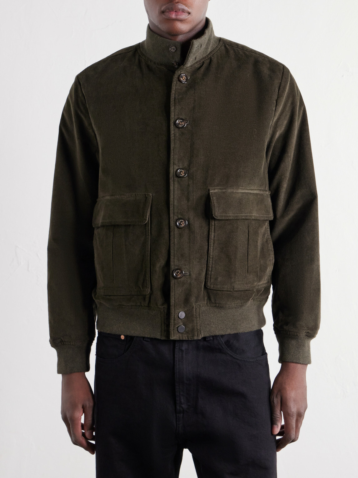 Valstar - Valstarino Cotton-Blend Corduroy Bomber Jacket - Green