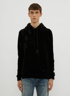 Saint Laurent Hooded Burnt Out Velvet Sweater
