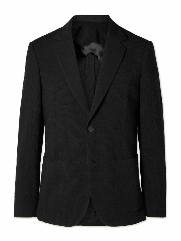 Photo: Mr P. - Wool-Blend Seersucker Blazer - Black