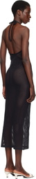 Courrèges Black Holistic Mesh Maxi Dress