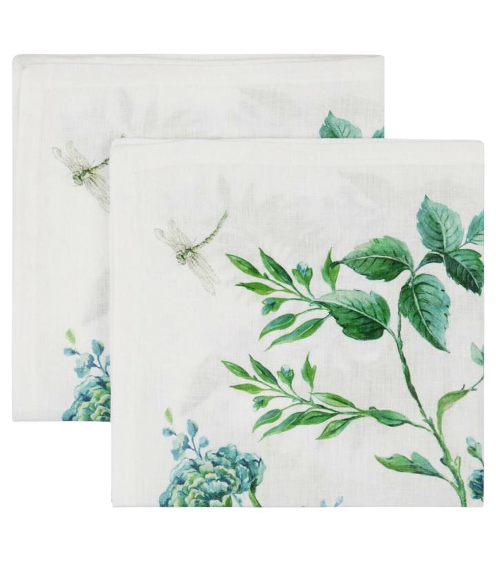 Photo: Aquazzura Casa Secret Garden set of 2 linen napkins
