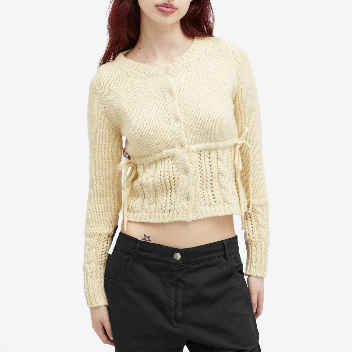 Peachy Den Women's Gabrielle Knit Cardigan in Buttercup