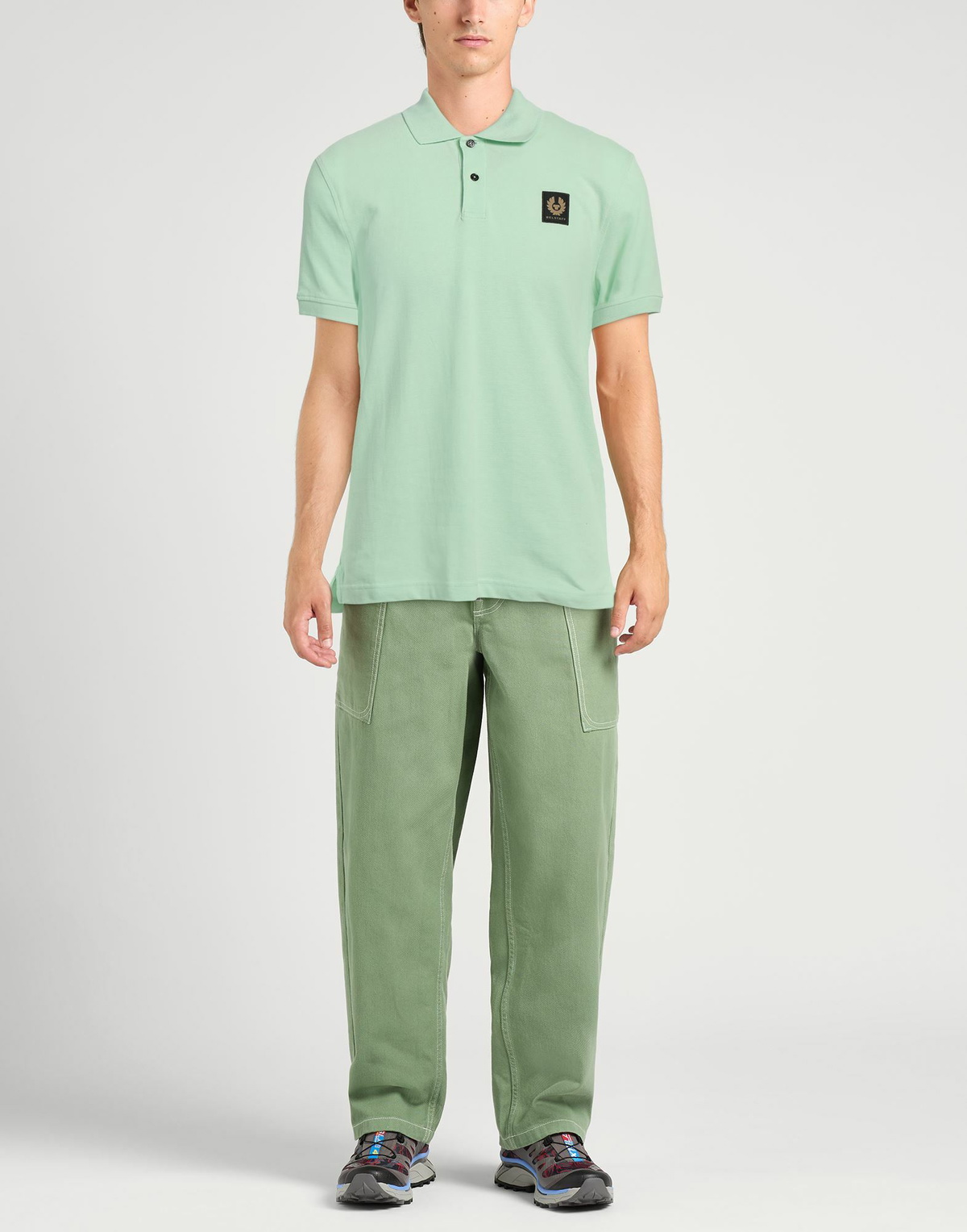 Belstaff Mens Polo shirt Lime in Green
