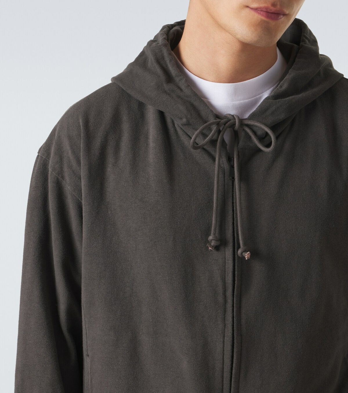 The Row Mabon cotton jersey zip-up hoodie