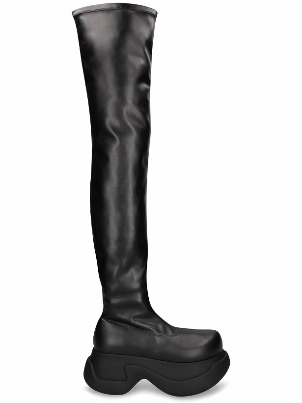 Photo: MARNI - 80mm Stretch Faux Leather Tall Boots