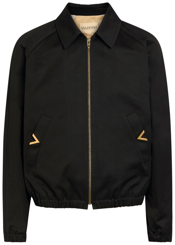 Photo: Valentino Garavani Vlogo Cotton Jacket Black