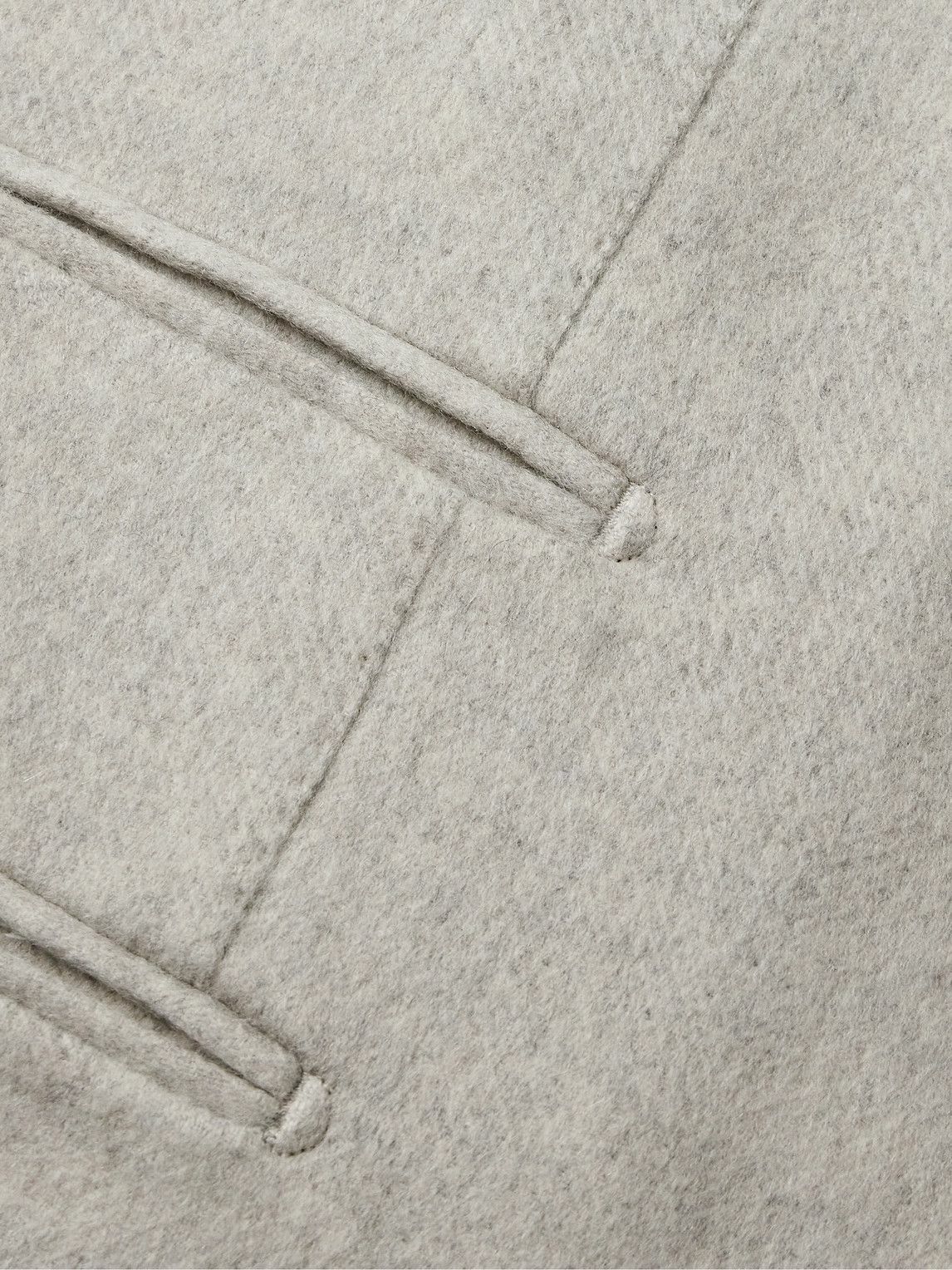 De Petrillo - Herringbone Virgin Wool and Cashmere-Blend Overcoat - Gray