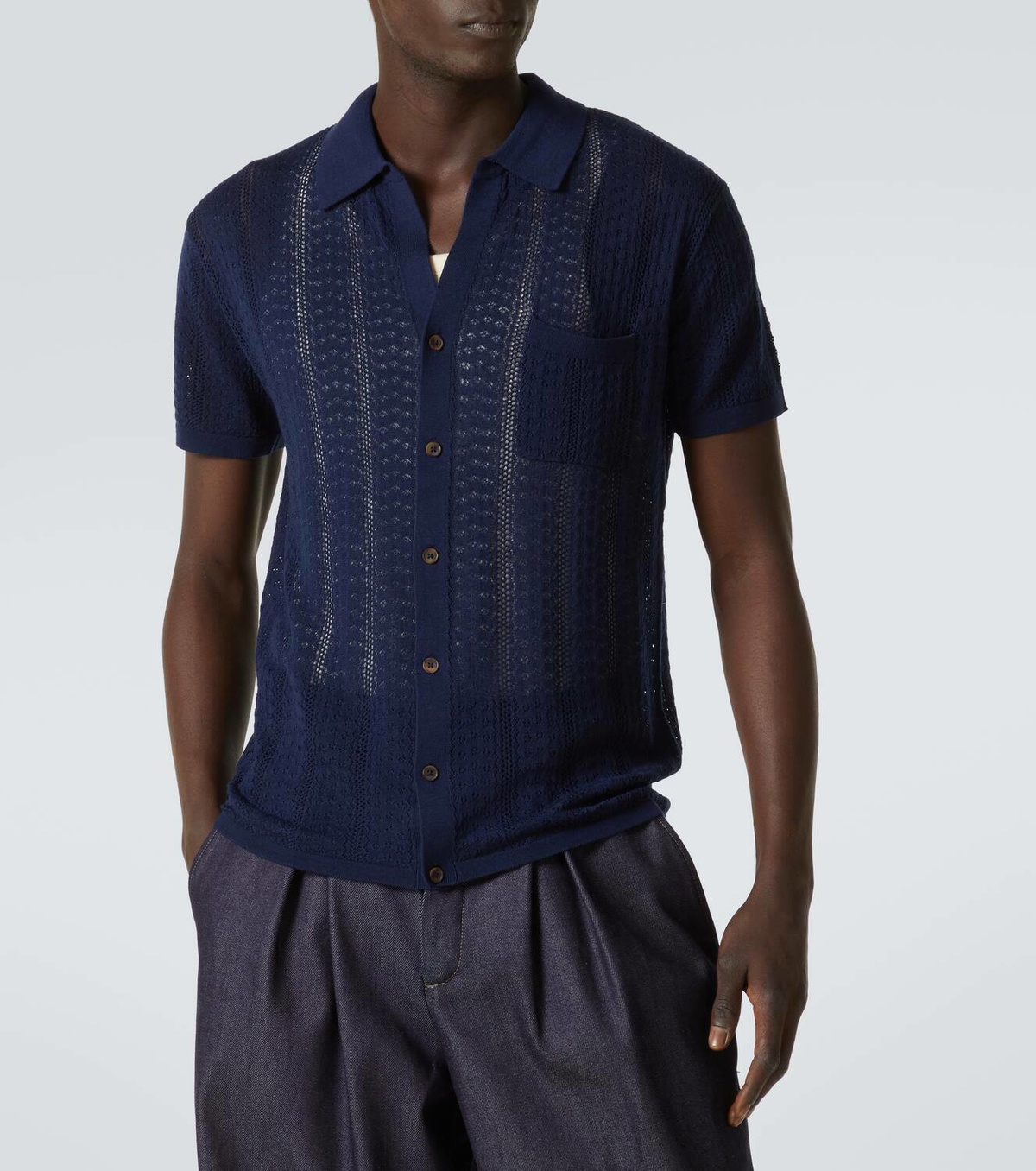 King & Tuckfield Knitted wool shirt