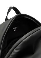 Boss Stenson Logo Coated Faux Leather Backpack - Black - One Size