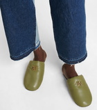 Loewe - Anagram leather slippers