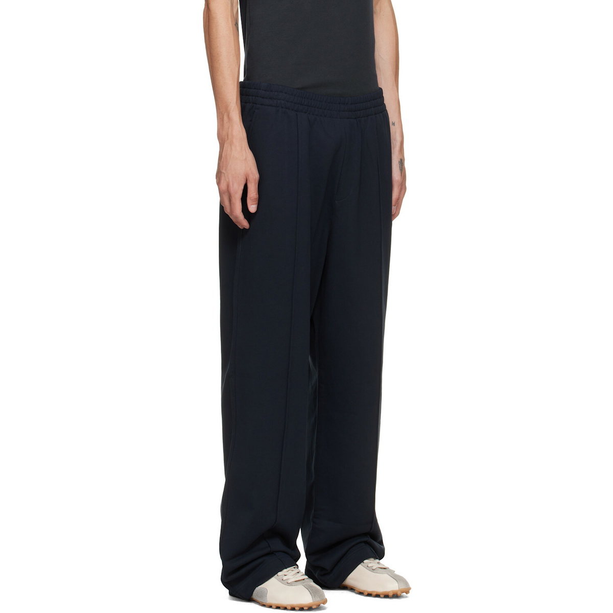 Helmut Lang Navy Logo Sweatpants