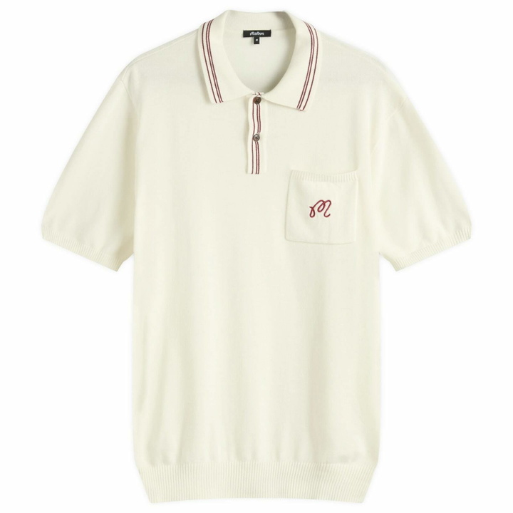 Photo: Malbon Men's Campania Knitted Polo in Ivory