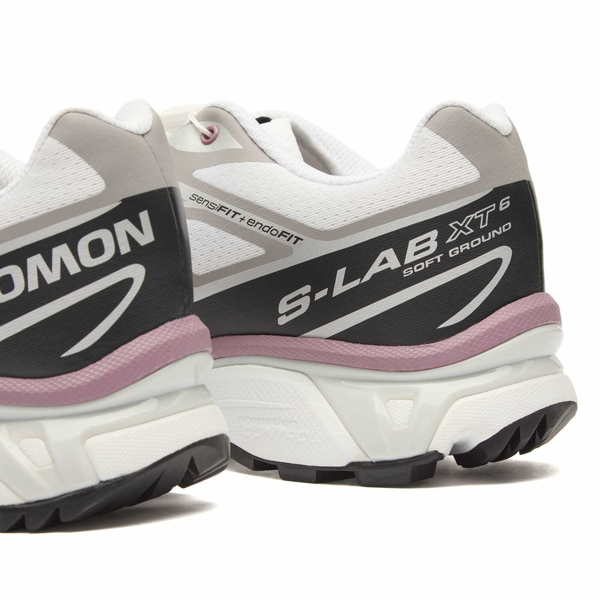 Salomon XT-6 Sneaker in White/Black/Dusky Orchid