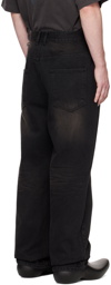 We11done Black Wide-Fit Jeans