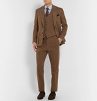 Polo Ralph Lauren - Tan Herringbone Wool and Satin Waistcoat - Men - Brown