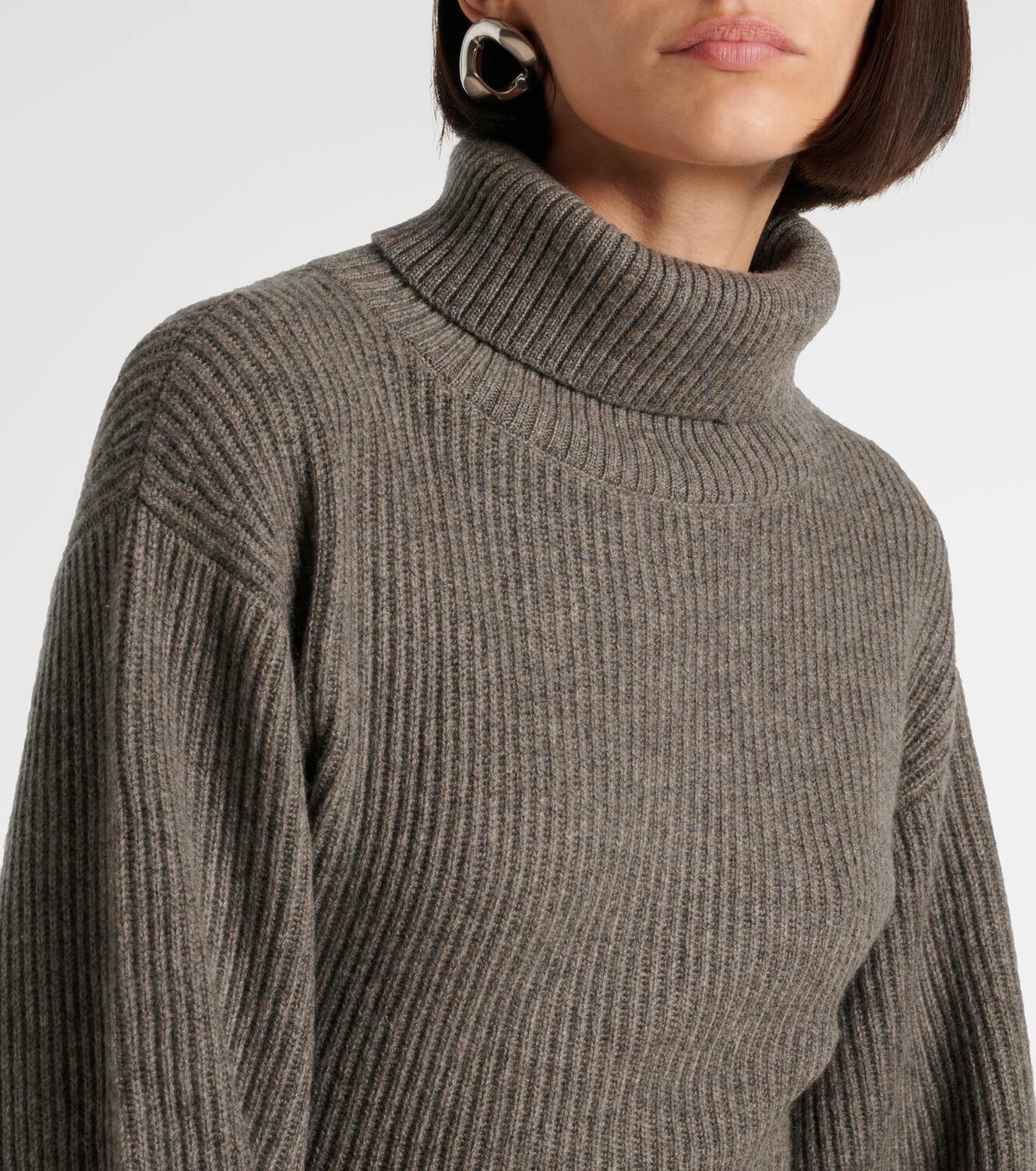 Aya Muse Cursa turtleneck cashmere minidress with socks
