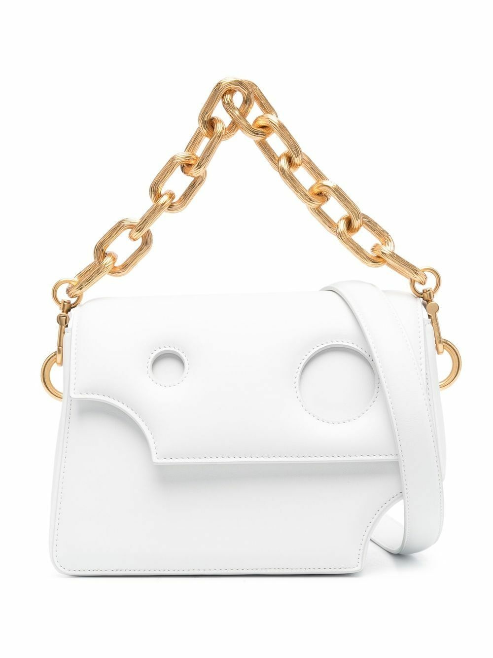 OFF-WHITE - Burrow Leather Shoulder Bag Off-White