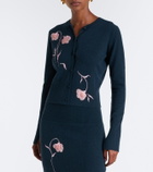 Erdem Floral-appliqué cardigan