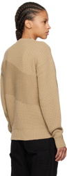 Dime Tan Wave Sweater