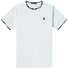 Fred Perry Authentic Men's Twin Tipped T-Shirt in Light Ice
