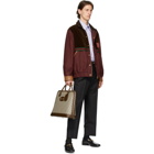 Gucci Brown and Burgundy GG Mignon Jacket