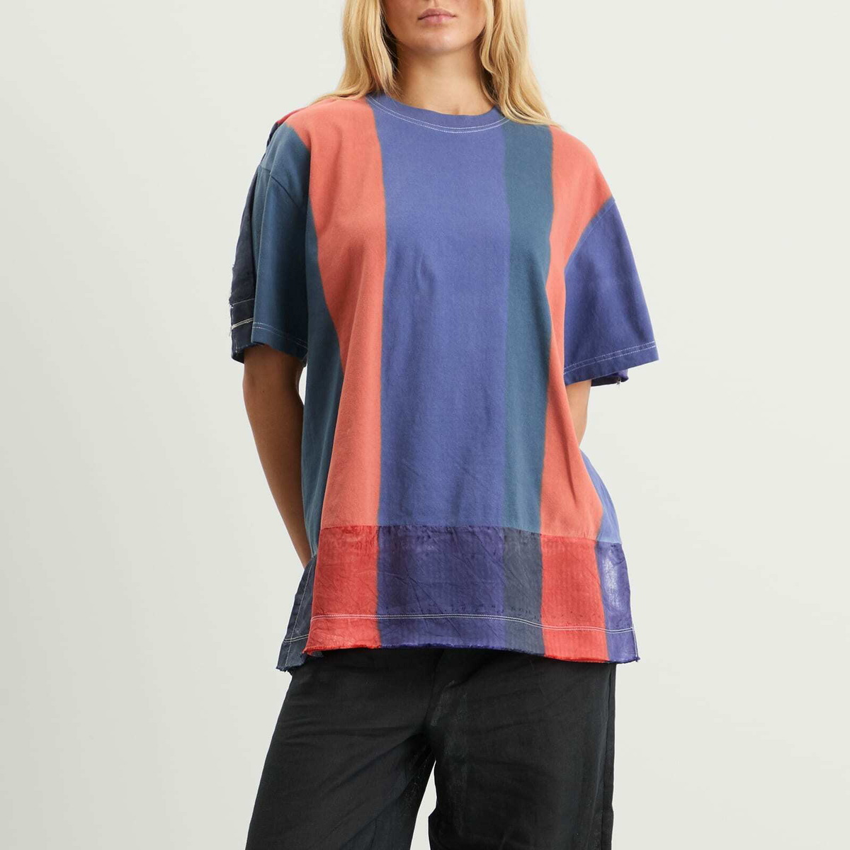 TOGA ARCHIVES Women's Panel T-Shirt in Blue
