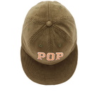 Pop Trading Company Men's Cord Arch Logo Cap in Olivine Minicord