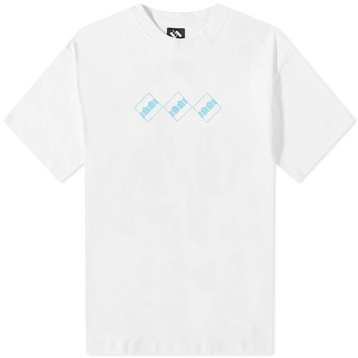 Photo: The Trilogy Tapes Men's Block Noise 45 T-Shirt in White