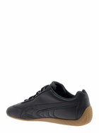 Puma speedcat Black Low Top Sneakers With Embossed Logo On The Tongue And Contrasting Sole In Leather Unisex