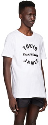 Tokyo James White Cotton T-Shirt