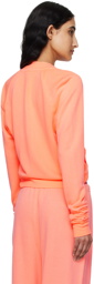 SKIMS Orange Modal French Terry Shunken Zip Up Sweatshirt