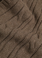 John Smedley Wooton Cable-knit Cashmere and Wool-blend Scarf - Taupe - One Size