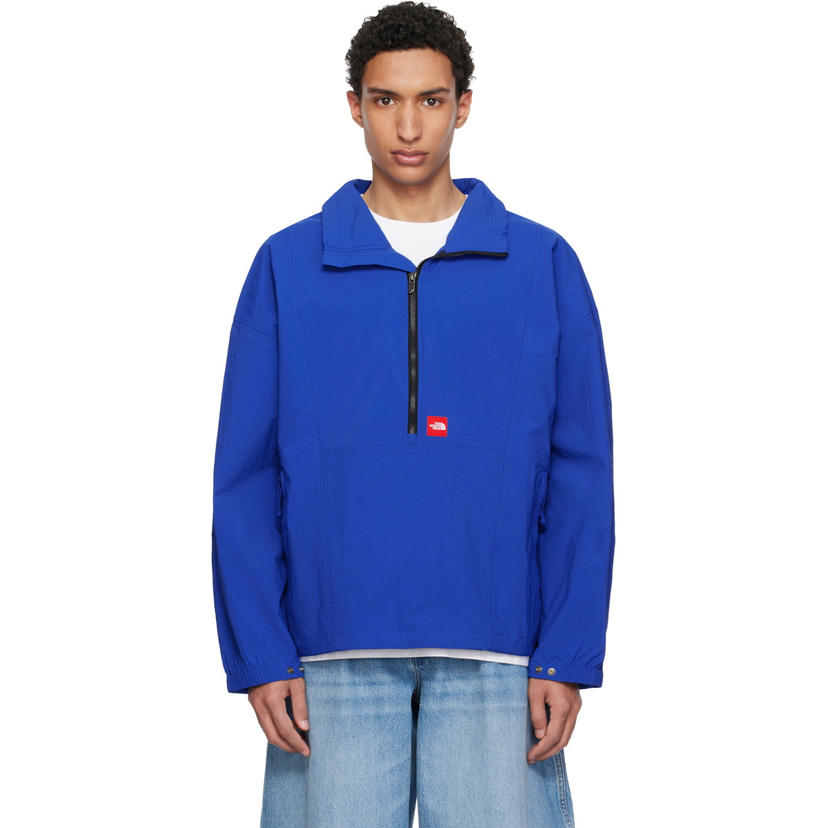 The North Face Navy TNF Red Box Taslan Jacket
