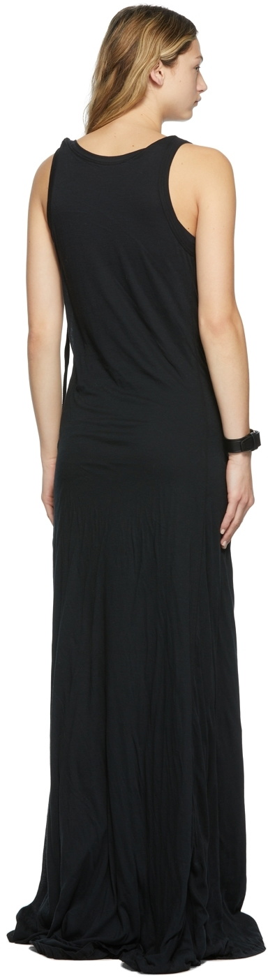 Ann Demeulemeester Women Black Cotton Blend Long Dress main image 1