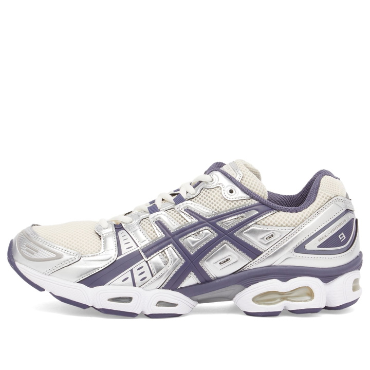 Photo: Asics Gel-Nimbus 9 in Oatmeal/Indigo Fog