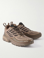Salomon - ACS Pro Desert Rubber-Trimmed Faux Leather and Mesh Sneakers - Brown