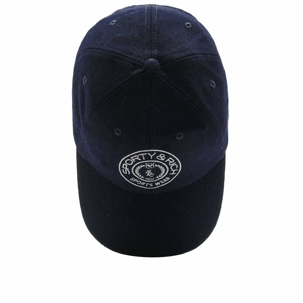 Sporty & Rich Connecticut Wool Cap in Navy/White