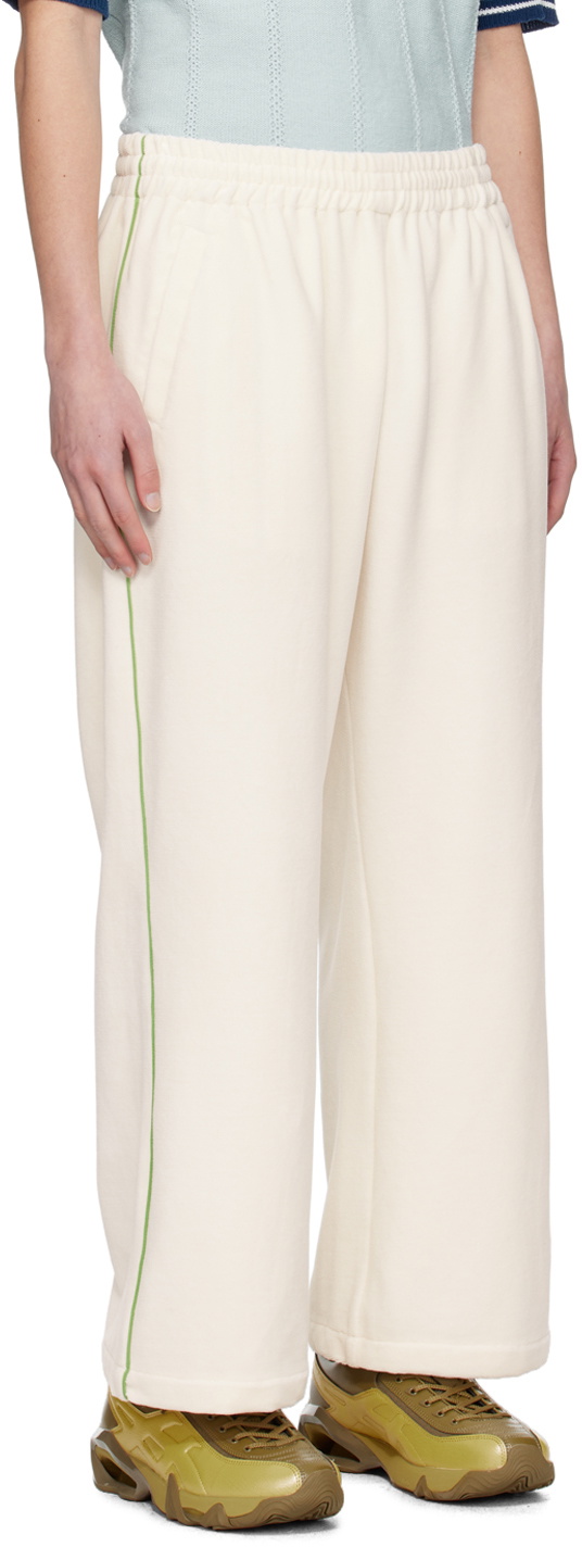 RICE NINE TEN Off-White Piping Lounge Pants