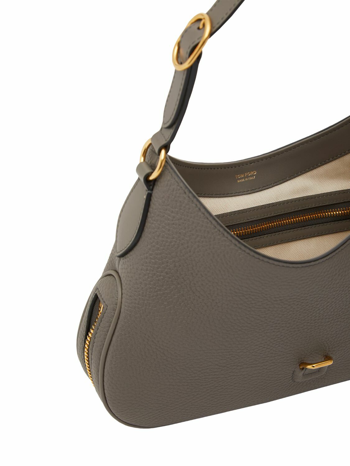 TOM FORD Medium Monarch Grain Leather Bag